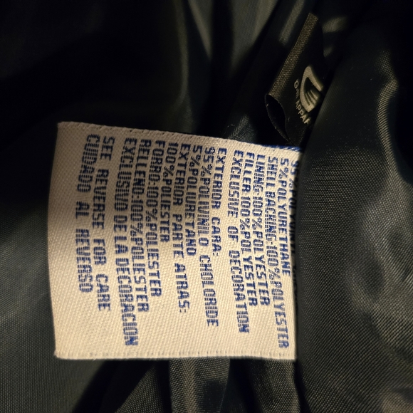 NFL Blue and Gray Varsity Bomber Jacket with Patch Embellishments - Picture 5 of 7